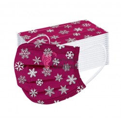 Acoperitor facial de uz in colectivitate cu 3 pliuri si 3 straturi, 5 bucati M013 model Fulgi de Nea